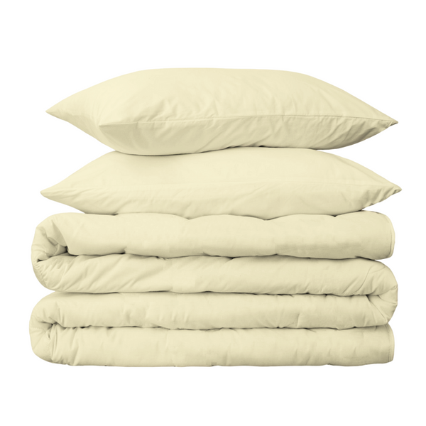 285 Thread Count Percale Duvet Cover Set | Ivory