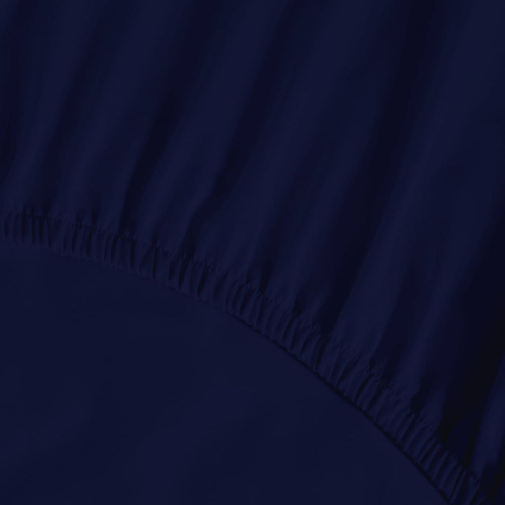 415 Thread Count Percale Bed Sheet Set | Midnight Blue