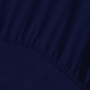 415 Thread Count Percale Bed Sheet Set | Midnight Blue