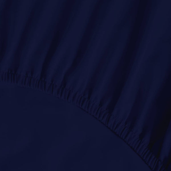 415 Thread Count Percale Bed Sheet Set | Midnight Blue