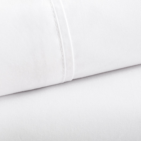 285 Thread Count Percale Bed Sheet Set | White