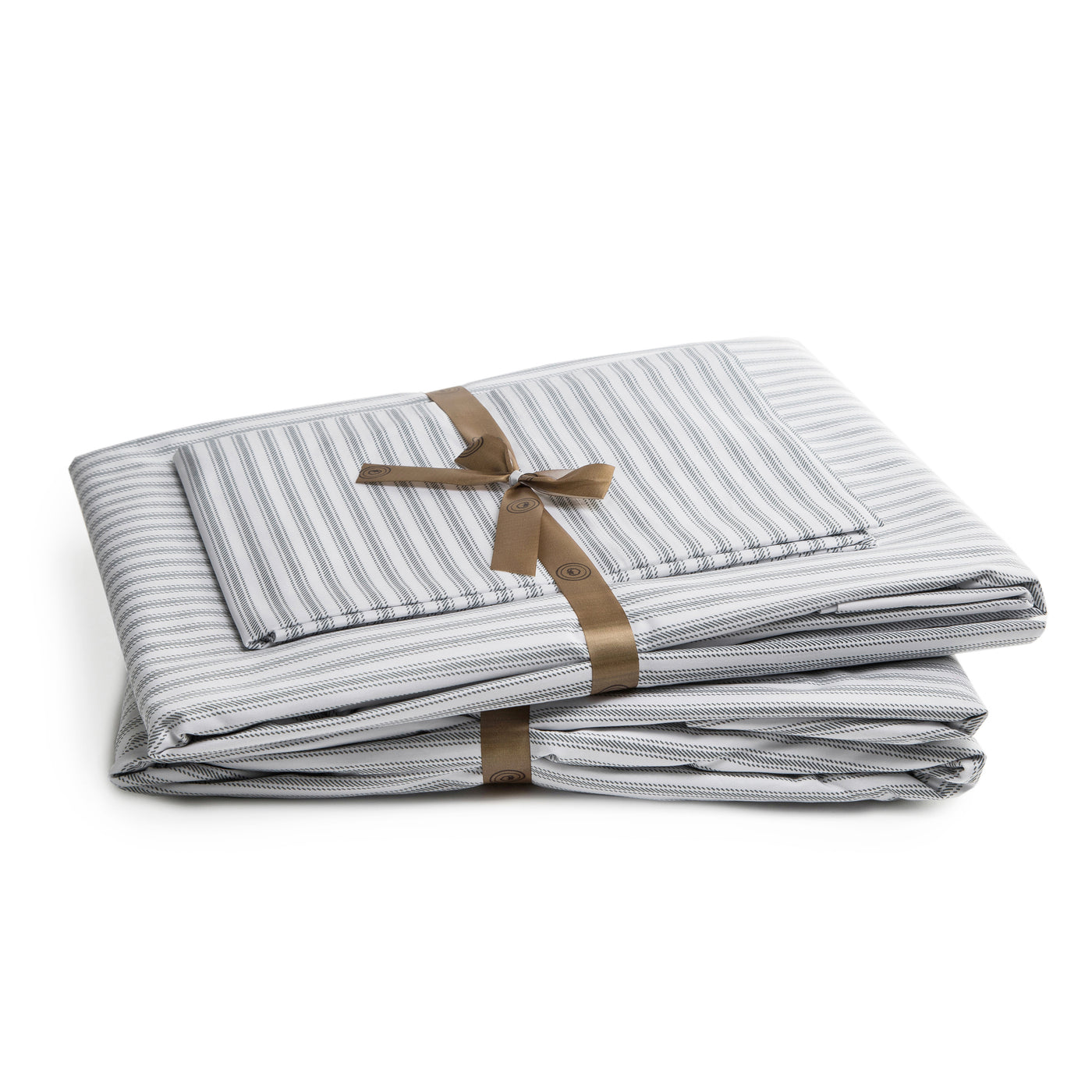 415 Thread Count Percale Bed Sheet Set | Nautical Stripe Grey