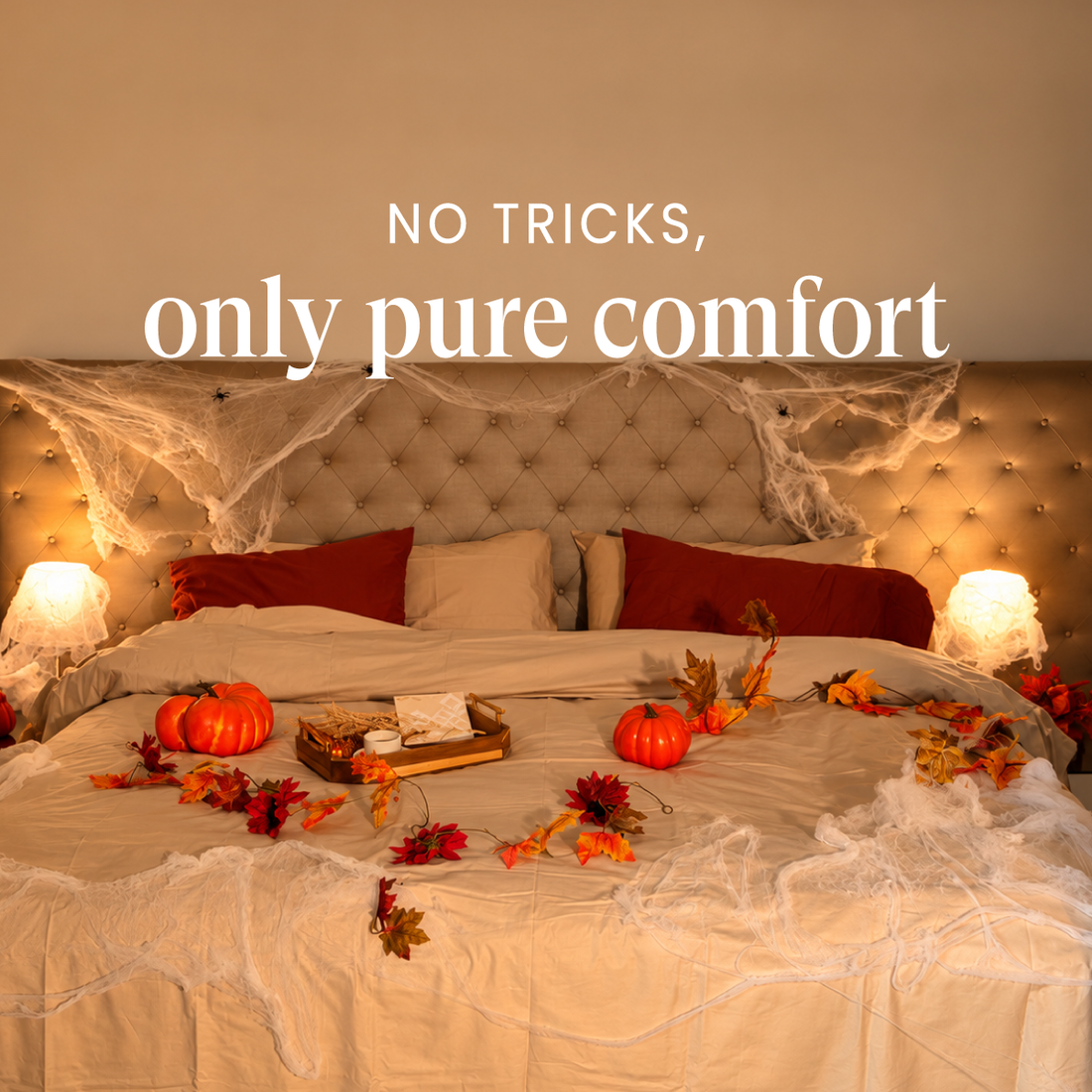 No tricks, only pure comfort: giving your bedroom a cozy halloween makeover