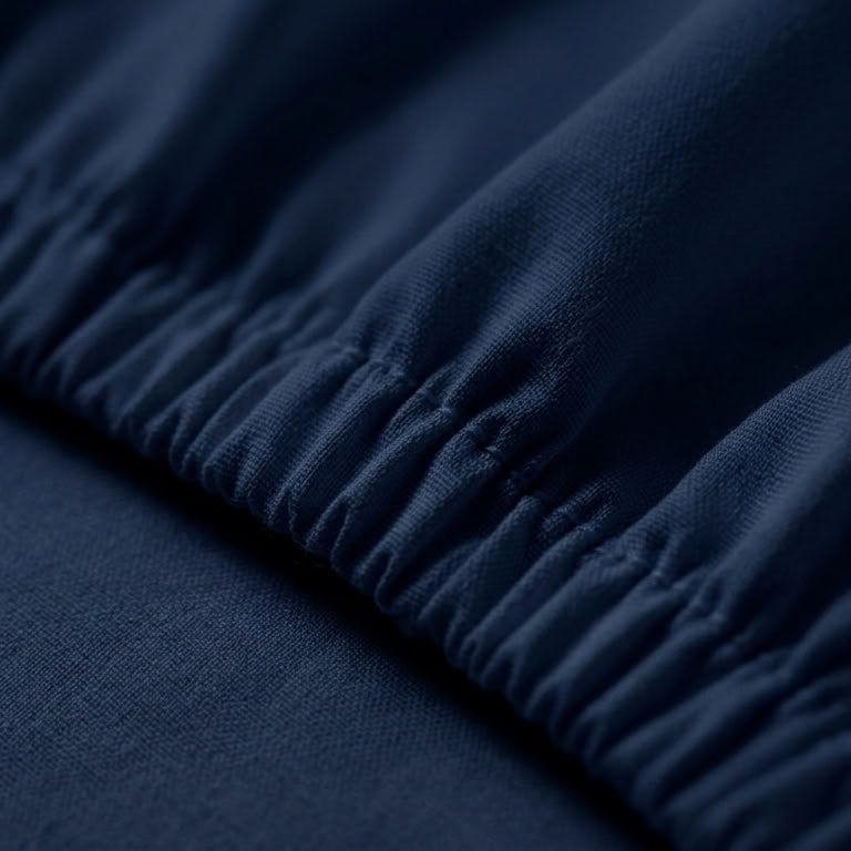285 Thread Count Percale Bed Sheet Set | Navy Blue