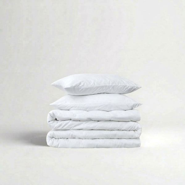 285 Thread Count Percale Duvet Cover Set | White
