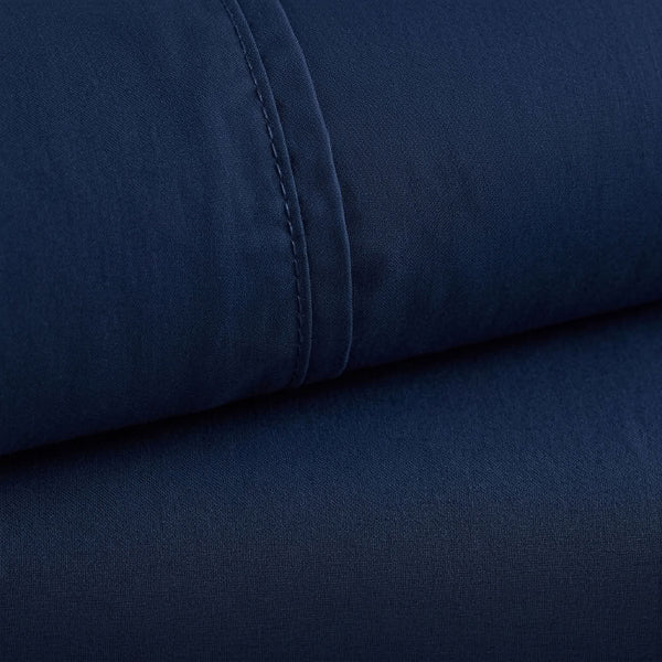 285 Thread Count Percale Bed Sheet Set | Navy Blue