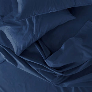 415 Thread Count Percale Bed Sheet Set | Navy Blue