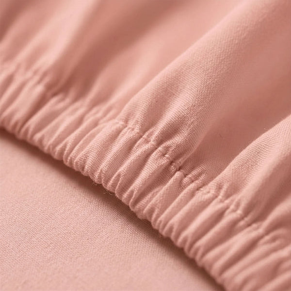 415 Thread Count Percale Bed Sheet Set | Rose Gold