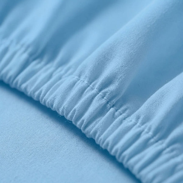 285 Thread Count Percale Bed Sheet Set | Sky Blue