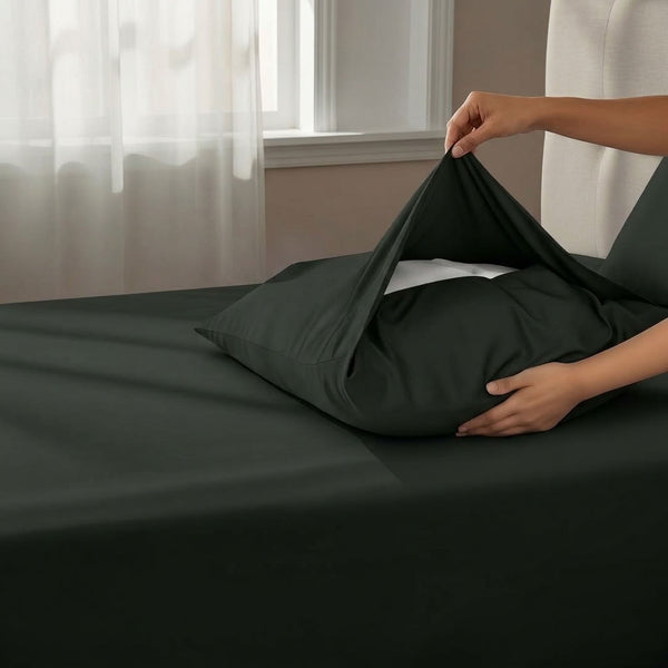 285 Thread Count Percale Bed Sheet Set | Beluga