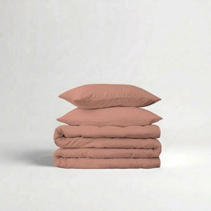 415 Thread Count Percale Duvet Cover Set | Rose Gold