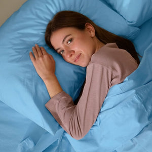 285 Thread Count Percale Bed Sheet Set | Sky Blue