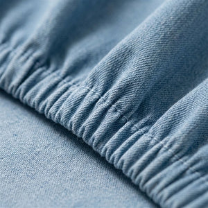 415 Thread Count Percale Bed Sheet Set | Light Denim