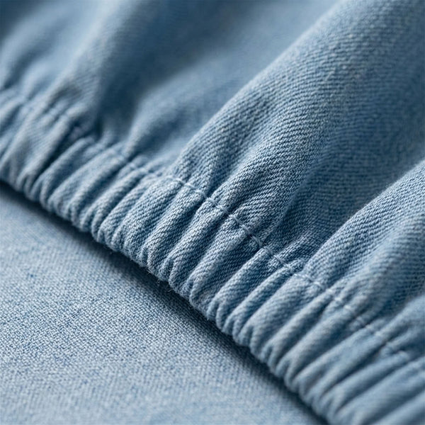415 Thread Count Percale Bed Sheet Set | Light Denim