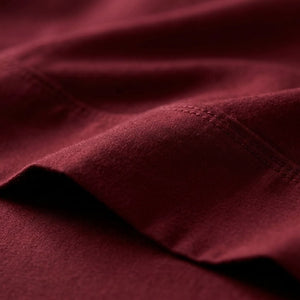 285 Thread Count Percale Bed Sheet Set | Burgundy