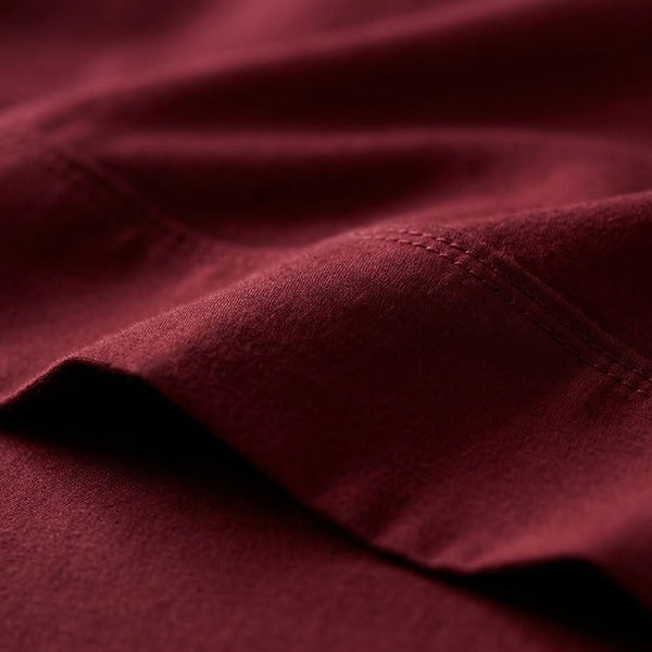 285 Thread Count Percale Bed Sheet Set | Burgundy
