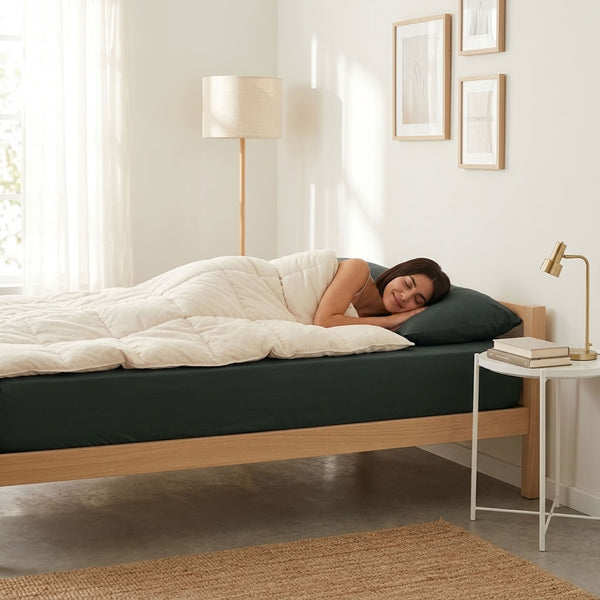 285 Thread Count Percale Bed Sheet Set | Beluga