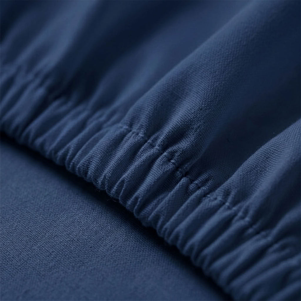 415 Thread Count Percale Bed Sheet Set | Navy Blue