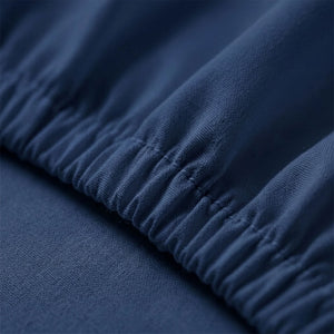 415 Thread Count Percale Bed Sheet Set | Navy Blue