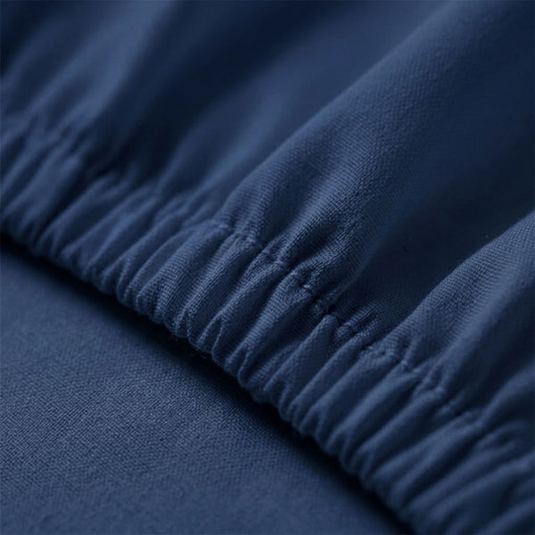415 Thread Count Percale Bed Sheet Set | Navy Blue