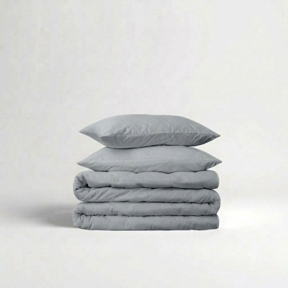 285 Thread Count Percale Duvet Cover Set | Slate