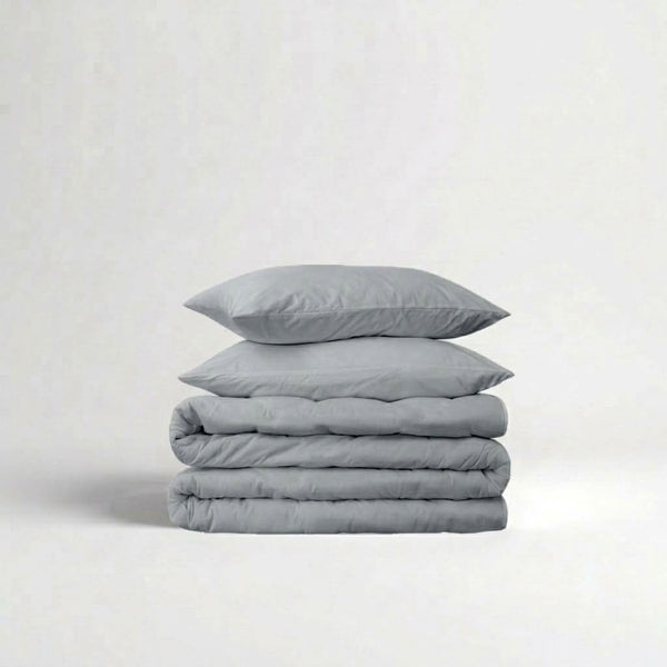 285 Thread Count Percale Duvet Cover Set | Slate