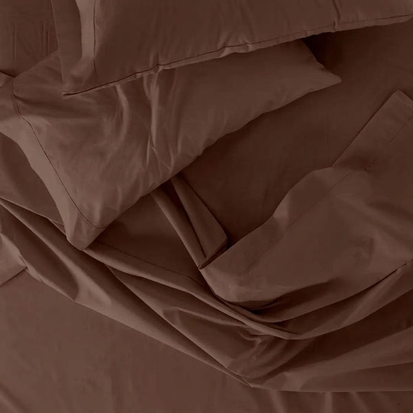 600 Thread Count Sateen Bed Sheet Set | Chocolate