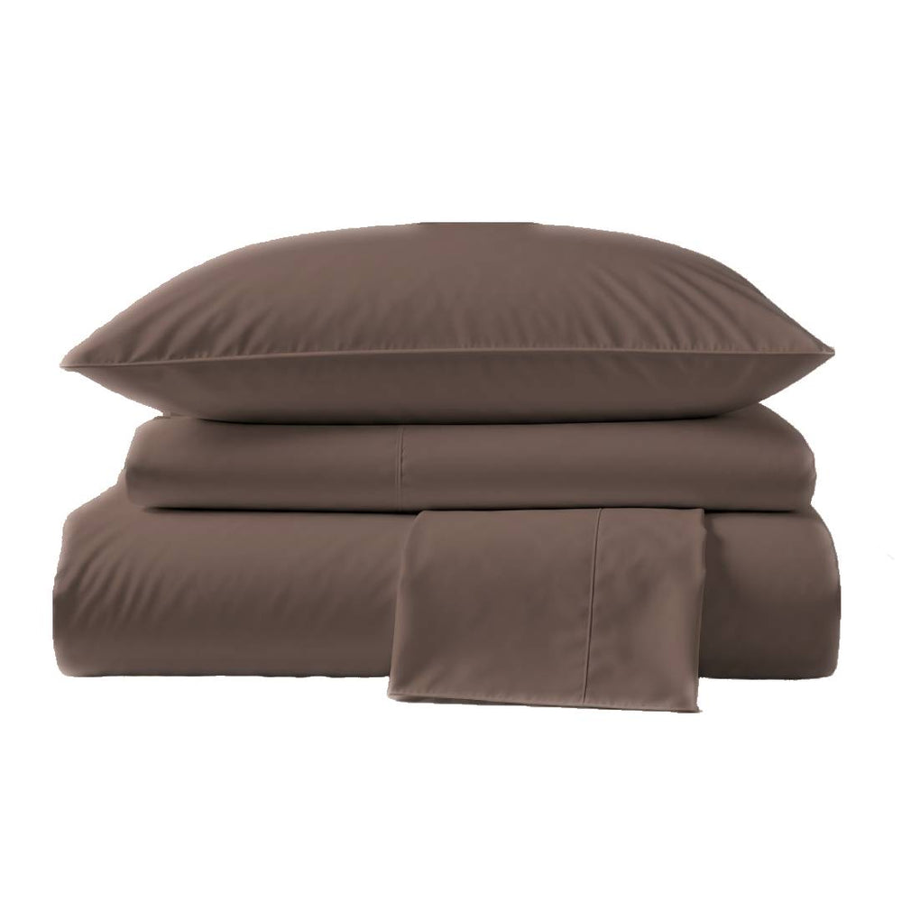 600 Thread Count Sateen Bed Sheet Set | Chocolate