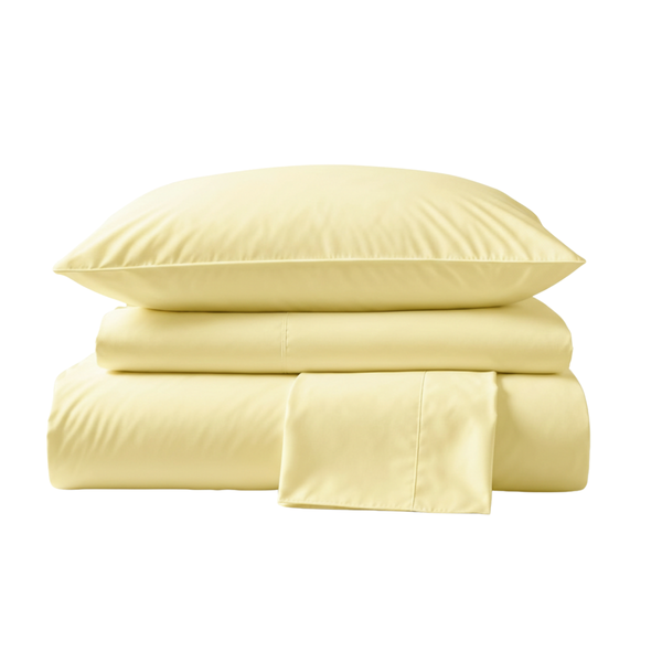 600 Thread Count Sateen Bed Sheet Set | Ivory
