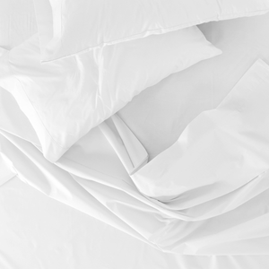 600 Thread Count Sateen Bed Sheet Set | White