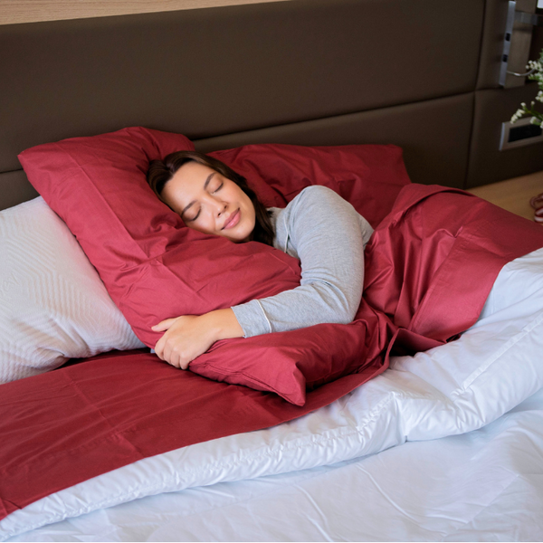 285 Thread Count Percale Bed Sheet Set | Burgundy
