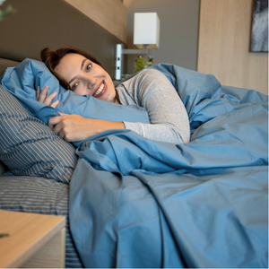 415 Thread Count Percale Duvet Cover Set | Light Denim