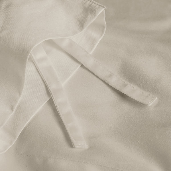 415 Thread Count Percale Duvet Cover Set with Buttons  | Latte