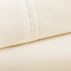 600 Thread Count Sateen Bed Sheet Set | Ivory