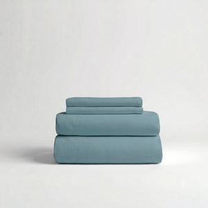 415 Thread Count Percale Bed Sheet Set | Light Denim