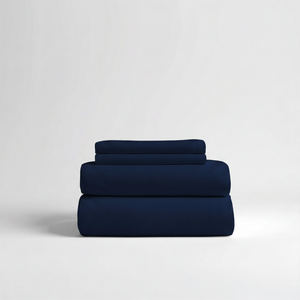 285 Thread Count Percale Bed Sheet Set | Navy Blue