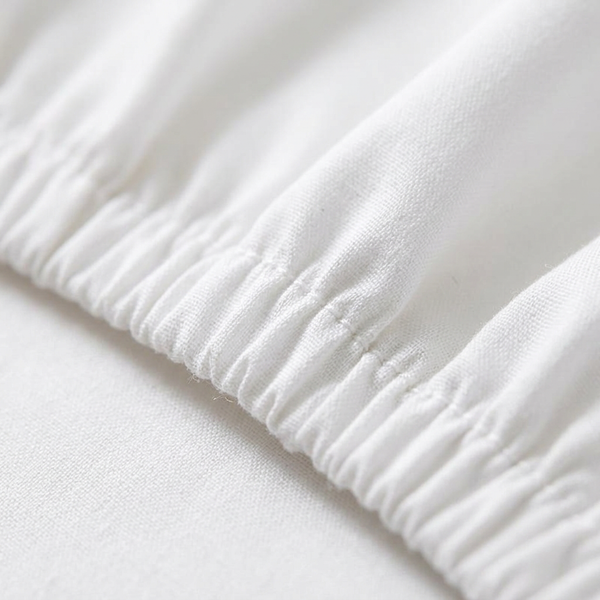 600 Thread Count Sateen Bed Sheet Set | White