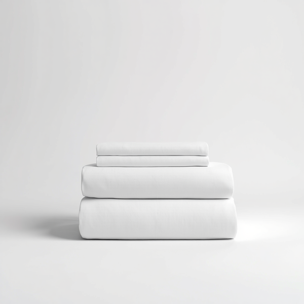 415 Thread Count Percale Bed Sheet Set | White