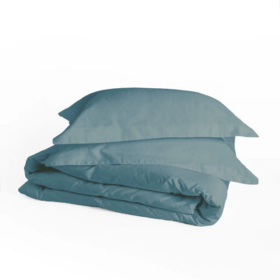 415 Thread Count Percale Duvet Cover Set | Light Denim