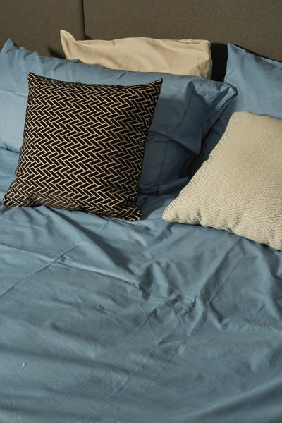 415 Thread Count Percale Duvet Cover Set | Light Denim