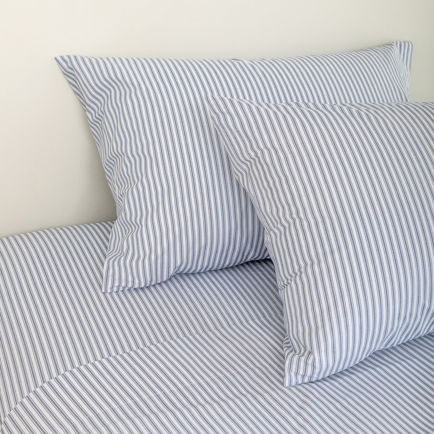 415 Thread Count Percale Pillowcase Set | Nautical Stripe Blue