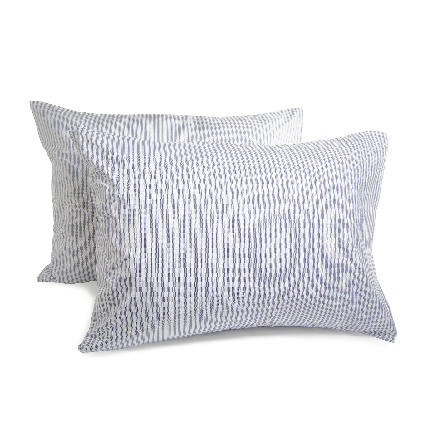 415 Thread Count Percale Pillowcase Set | Nautical Stripe Blue