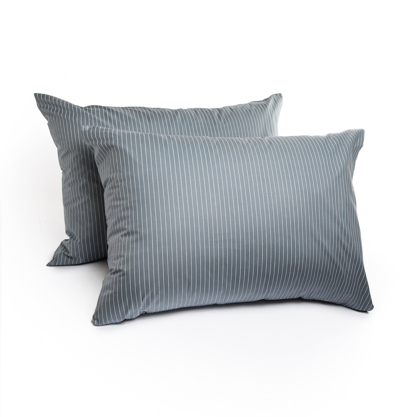 415 Thread Count Percale Pillowcase Set | Pinstripe Grey