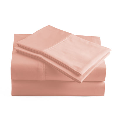 415 Thread Count Percale Bed Sheet Set | Rose Gold