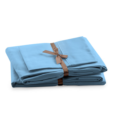 415 Thread Count Percale Bed Sheet Set | Sky Blue