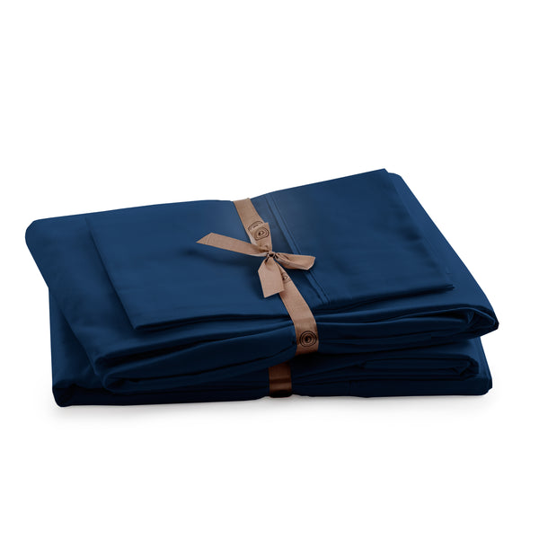 415 Thread Count Percale Bed Sheet Set | Navy Blue