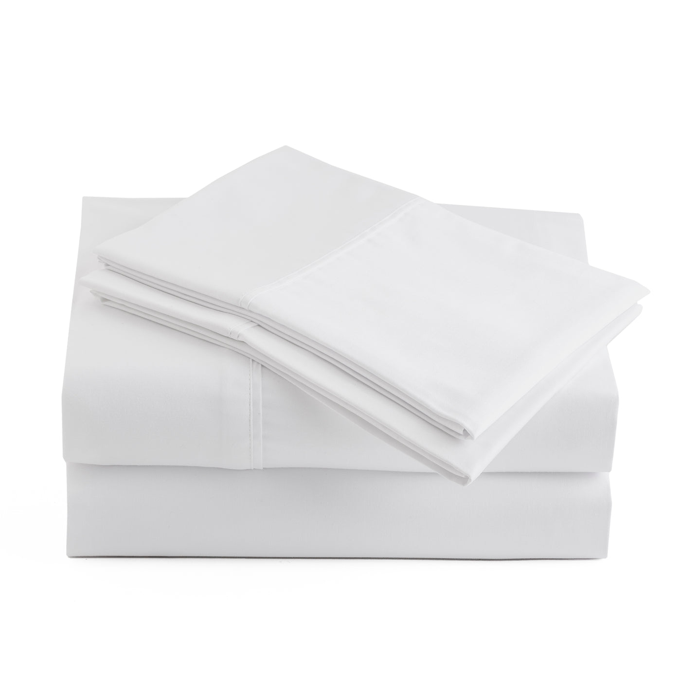 600 Thread Count Sateen Bed Sheet Set | White